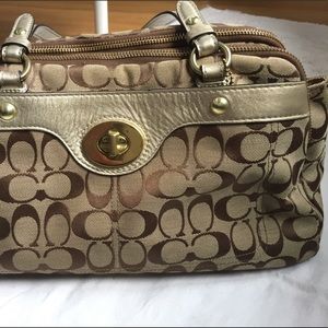 GREAT CONDITION! Coach purse with gold details!